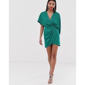 Satin Green Midi Dress
